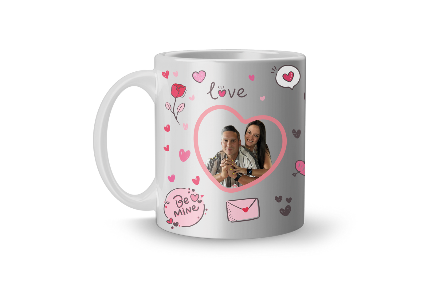 Custom Heart and Text Cup