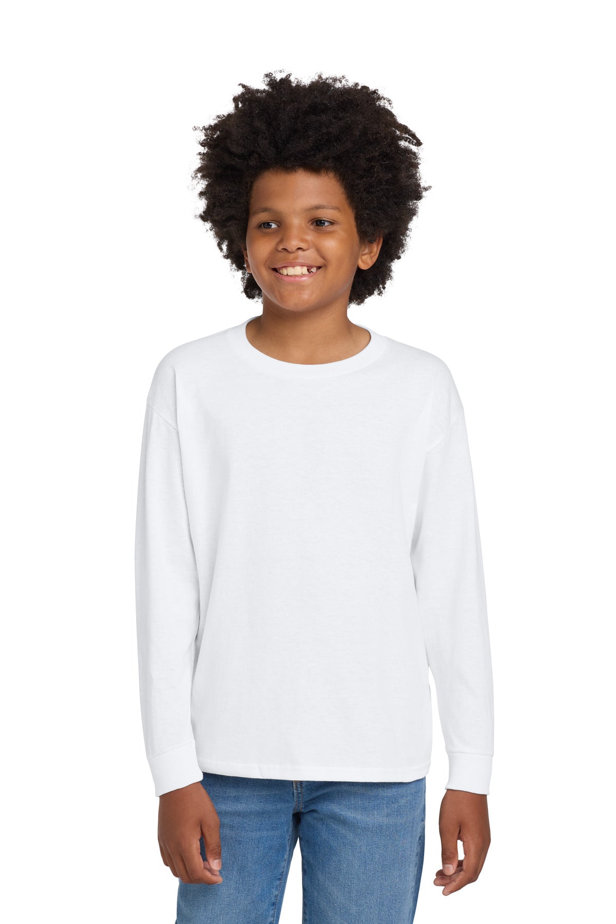 Gildan ® Youth Heavy Cotton ™ 100% Cotton Long Sleeve T-Shirt. 5400B