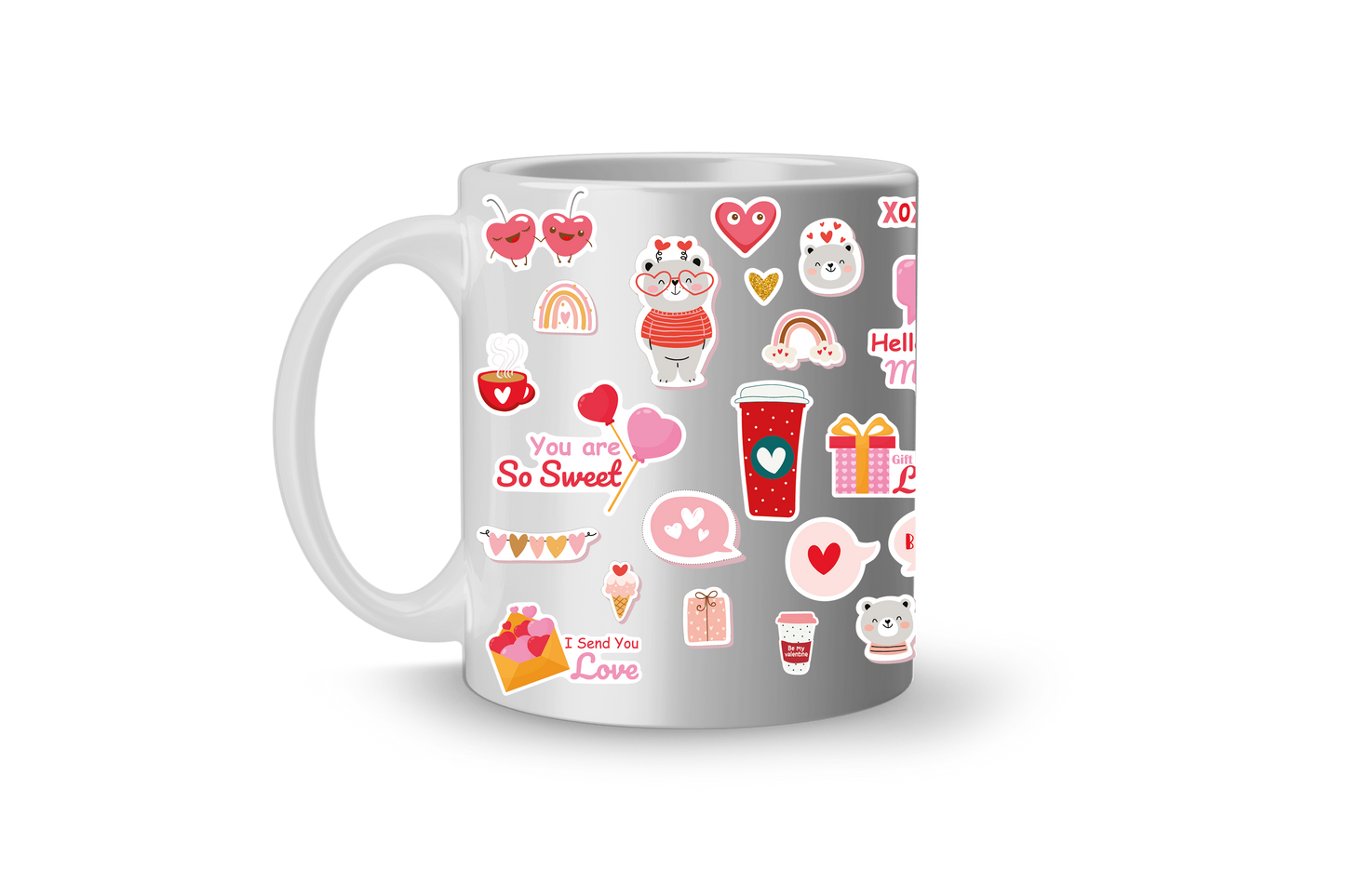 Stickers Art Text Cup