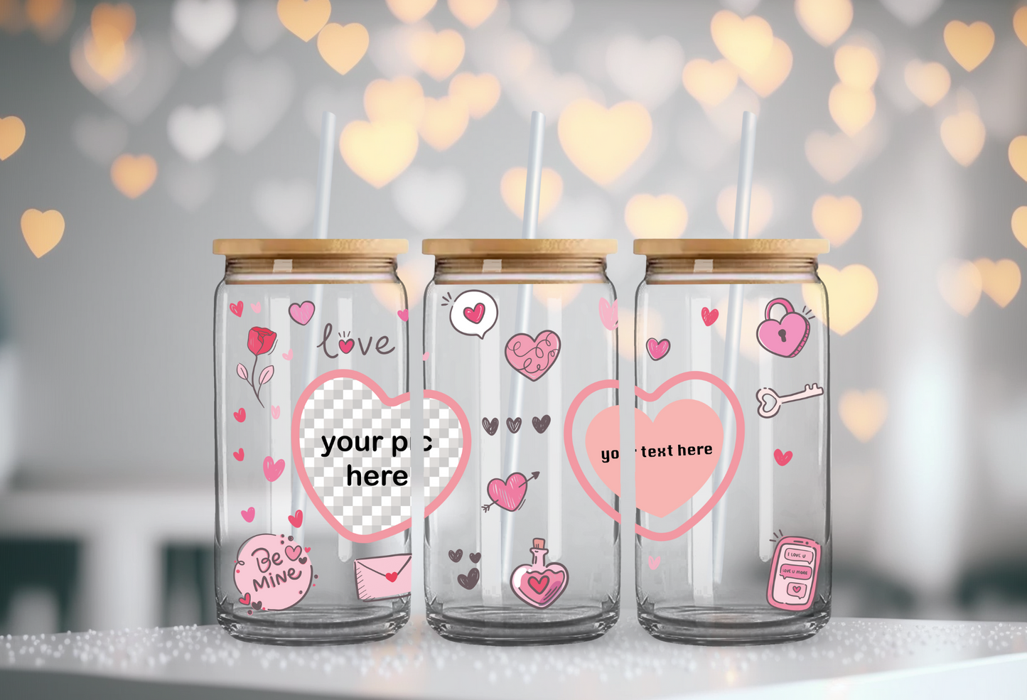 Custom | Be Mine Valentine | Glass Cup