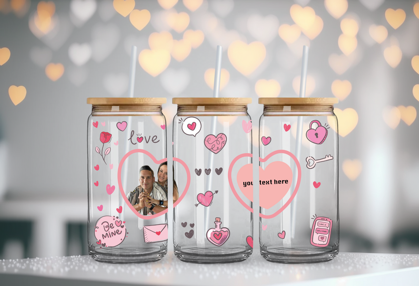 Custom | Be Mine Valentine | Glass Cup