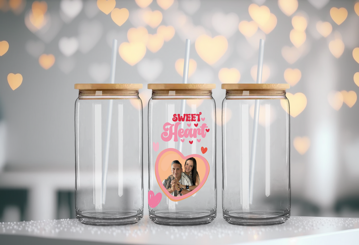 Custom | Sweet Hearts | Glass Cup