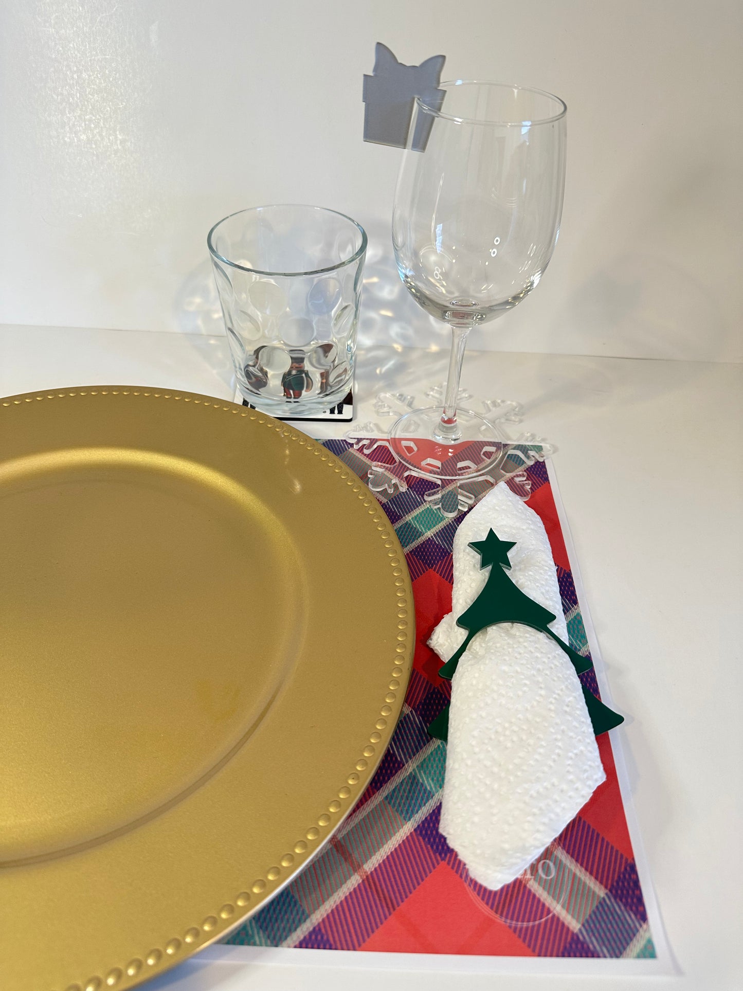 Christmas Green HO ho HO Placemats