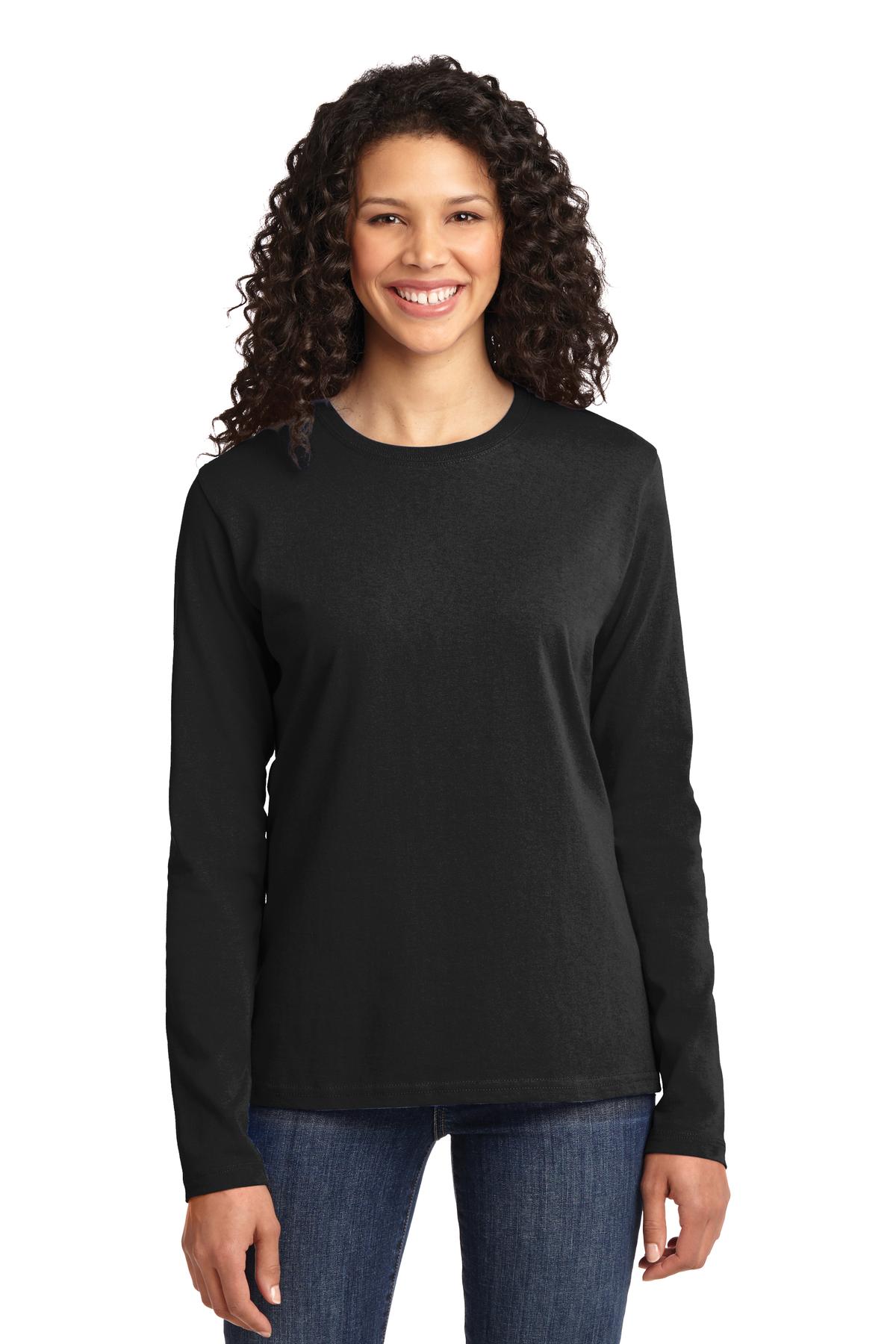 Port & Co ™ Women's Long Sleeve Core Cotton Tee. LPC54LS