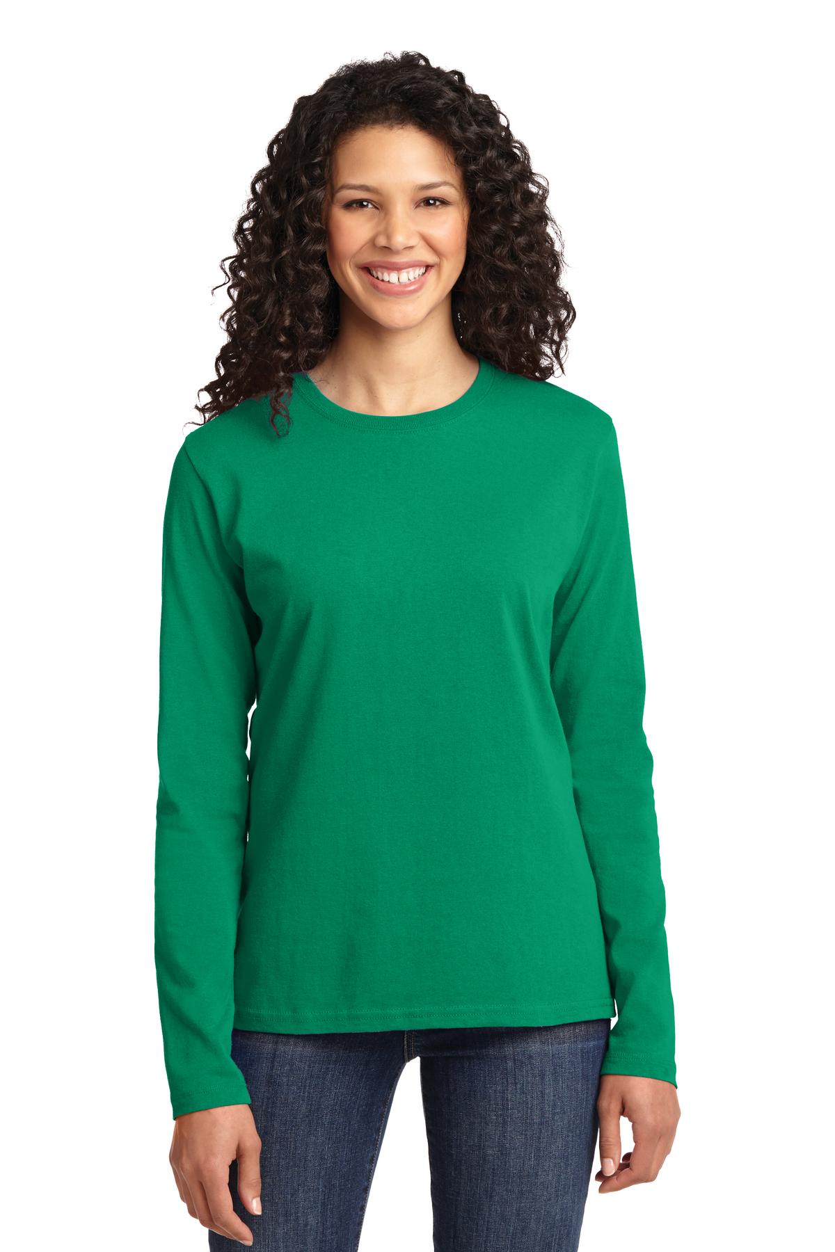 Port & Co ™ Women's Long Sleeve Core Cotton Tee. LPC54LS