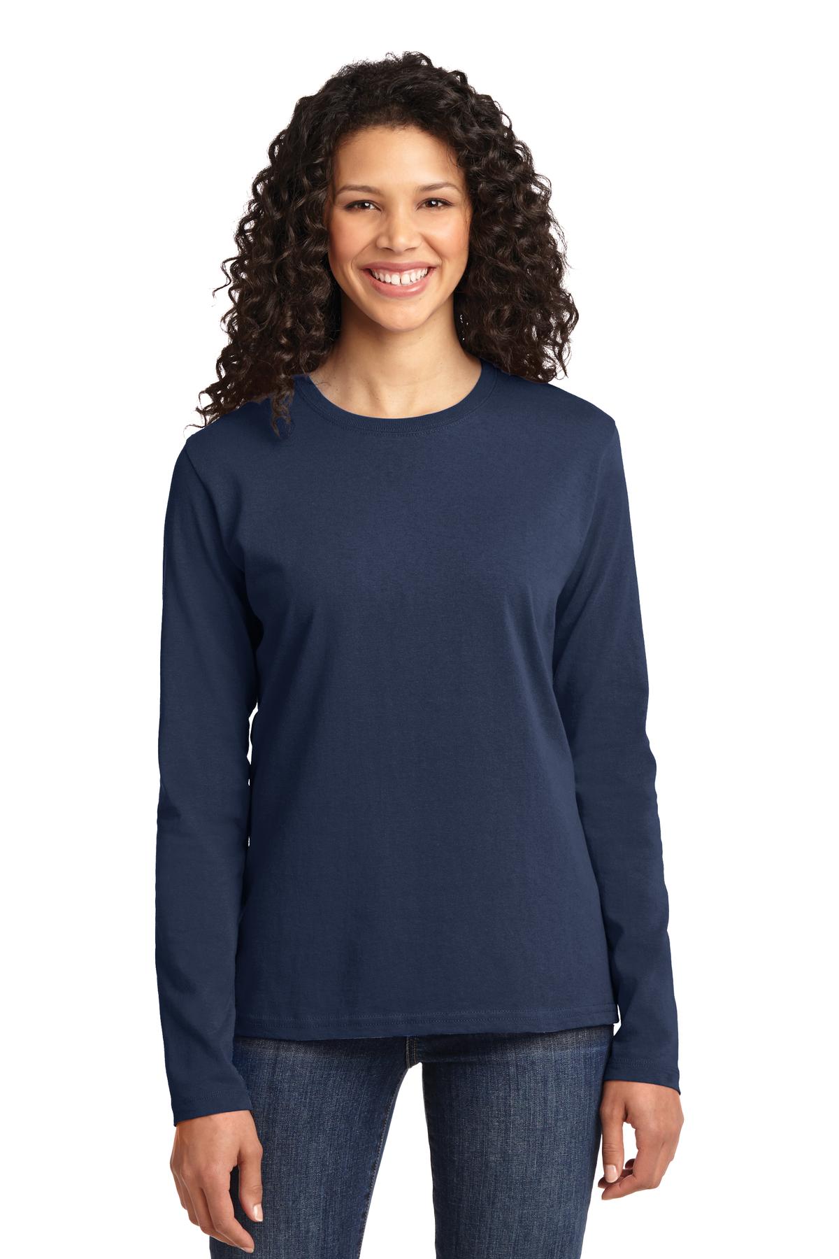 Port & Co ™ Women's Long Sleeve Core Cotton Tee. LPC54LS