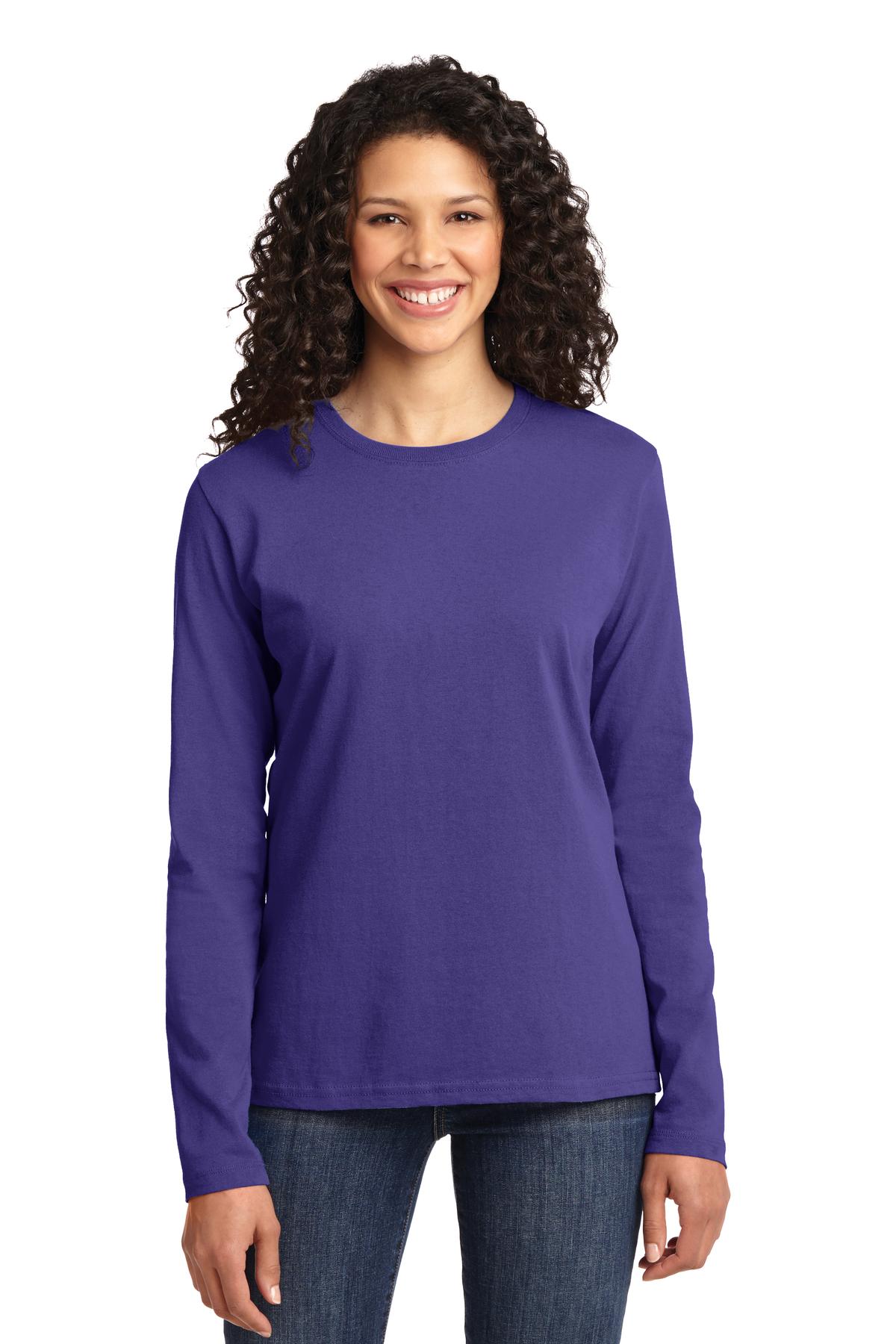 Port & Co ™ Women's Long Sleeve Core Cotton Tee. LPC54LS