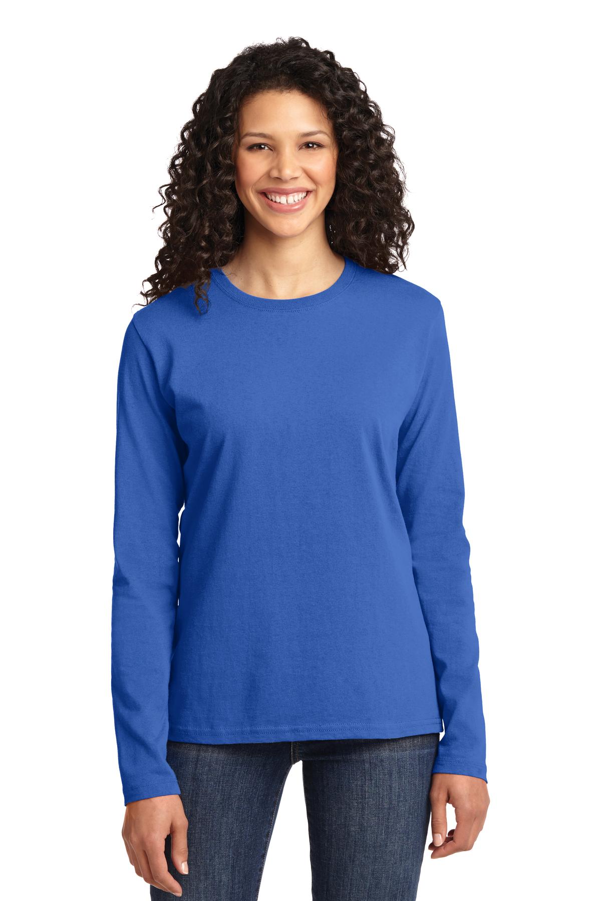Port & Co ™ Women's Long Sleeve Core Cotton Tee. LPC54LS