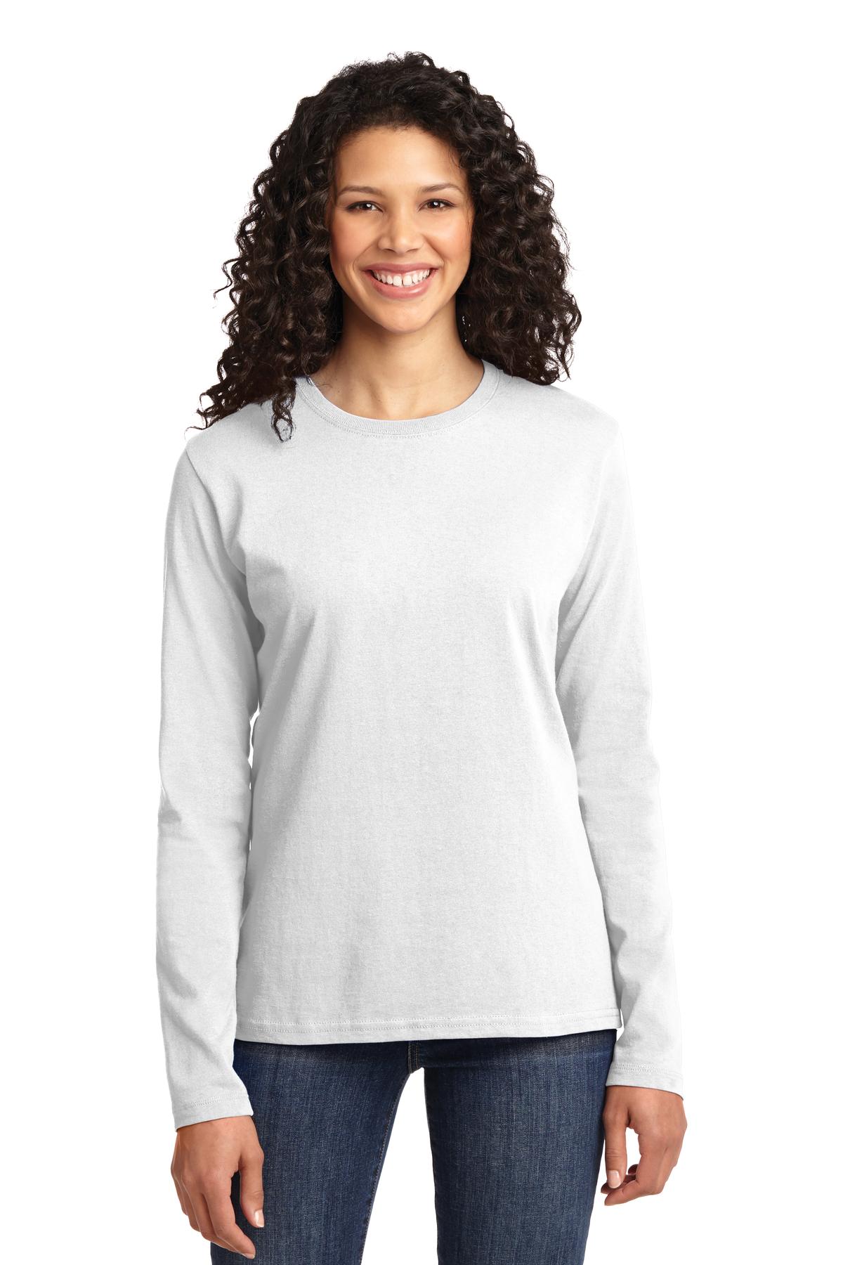 Port & Co ™ Women's Long Sleeve Core Cotton Tee. LPC54LS