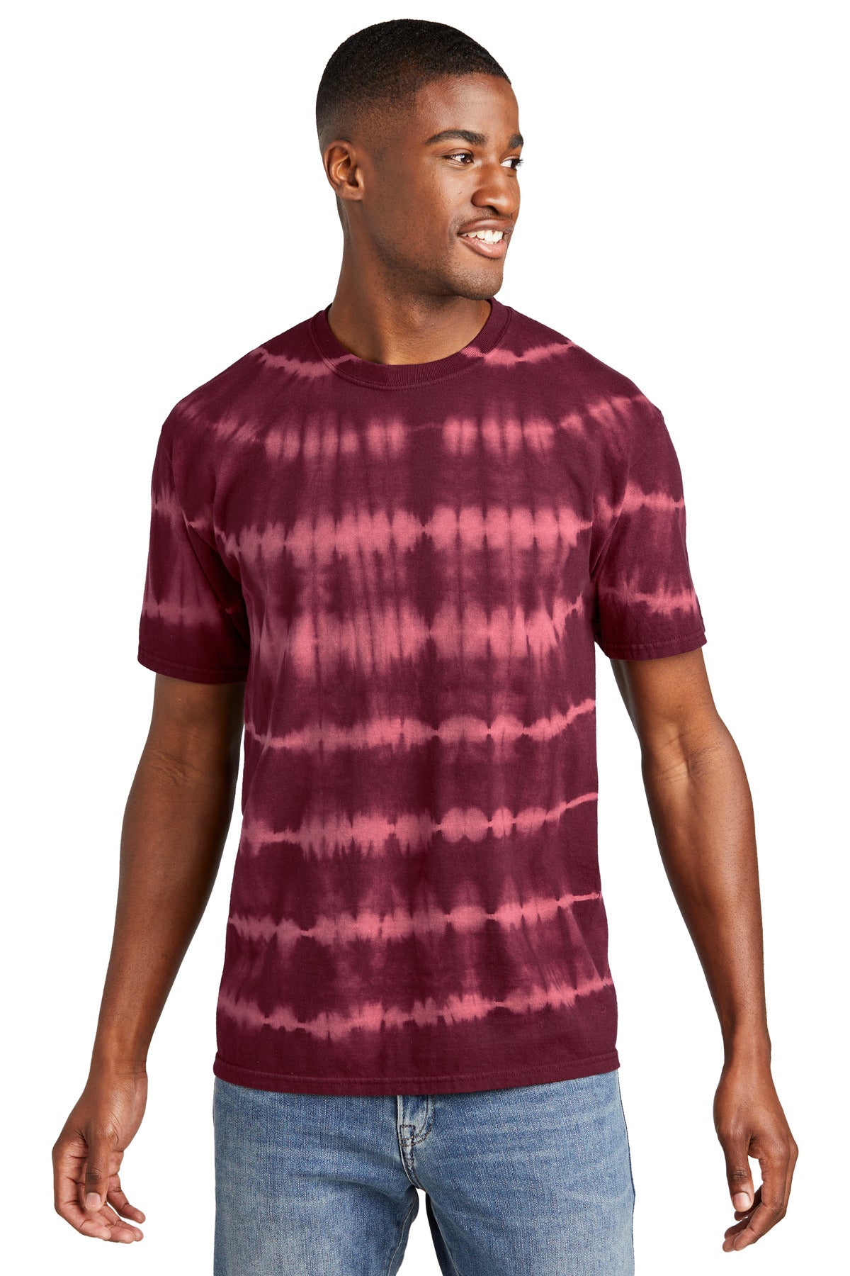 Port & Co ™ Allover Stripe Tie-Dye Tee PC142