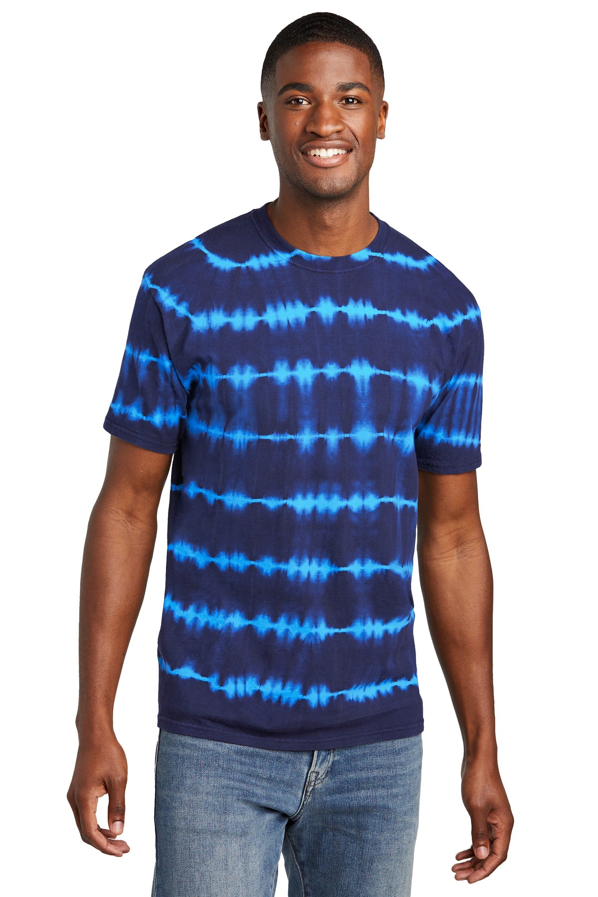 Port & Co ™ Allover Stripe Tie-Dye Tee PC142
