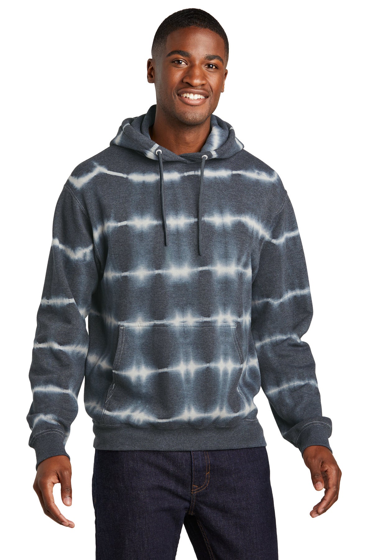 Port & Co ™ Allover Stripe Tie-Dye Fleece PC143