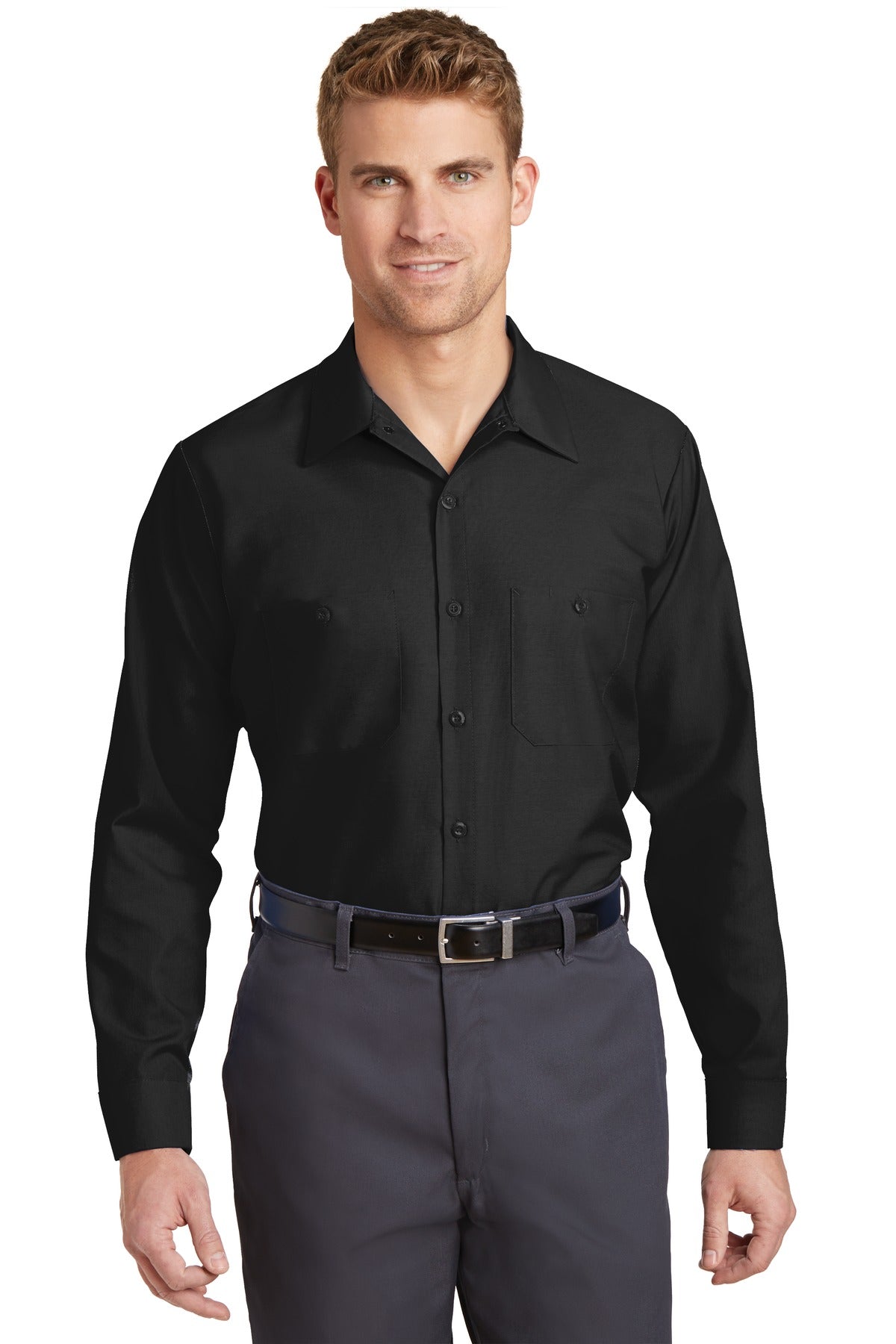 Red Kap ® Long Size, Long Sleeve Industrial Work Shirt. SP14LONG