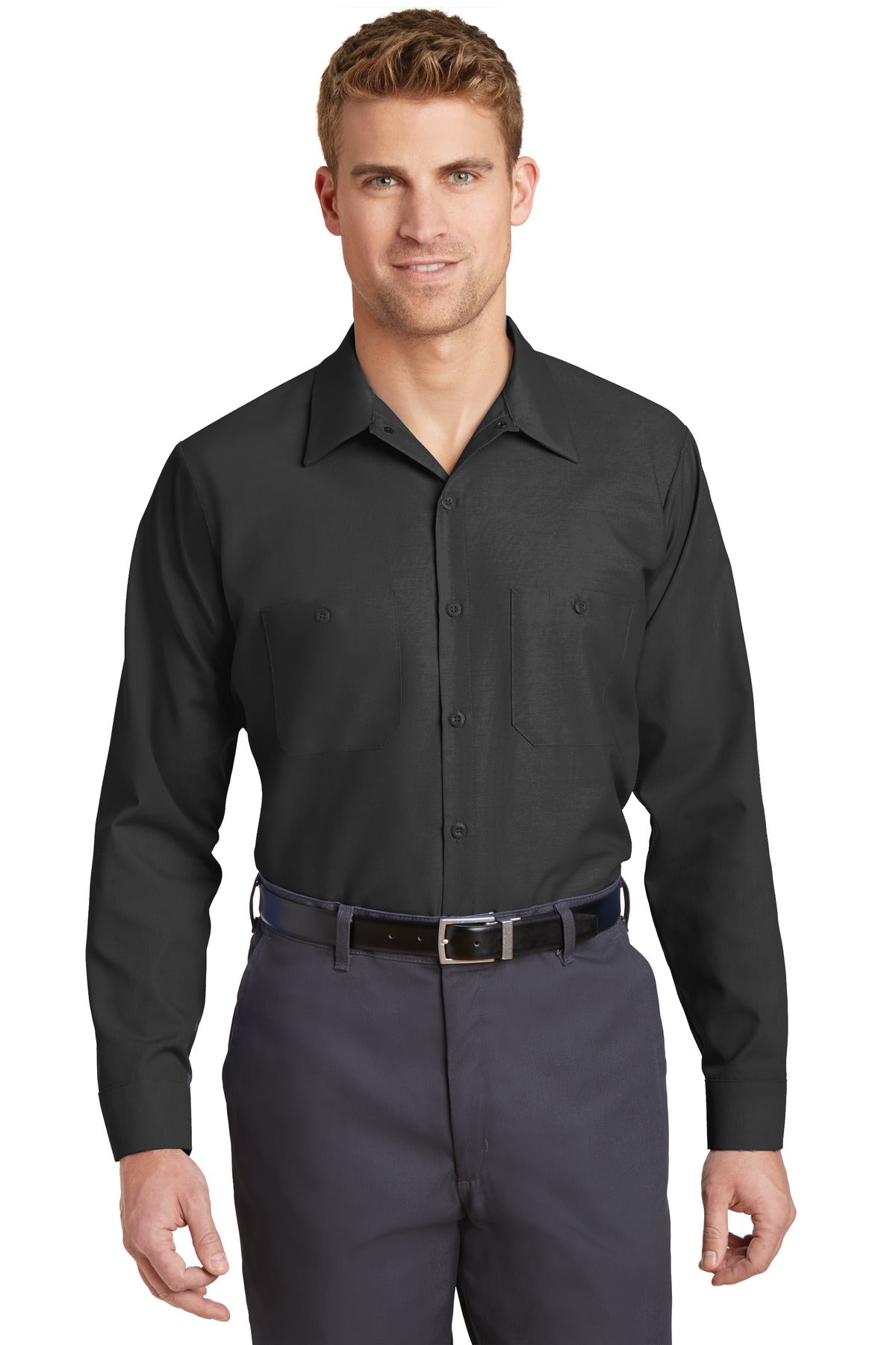 Red Kap ® Long Size, Long Sleeve Industrial Work Shirt. SP14LONG