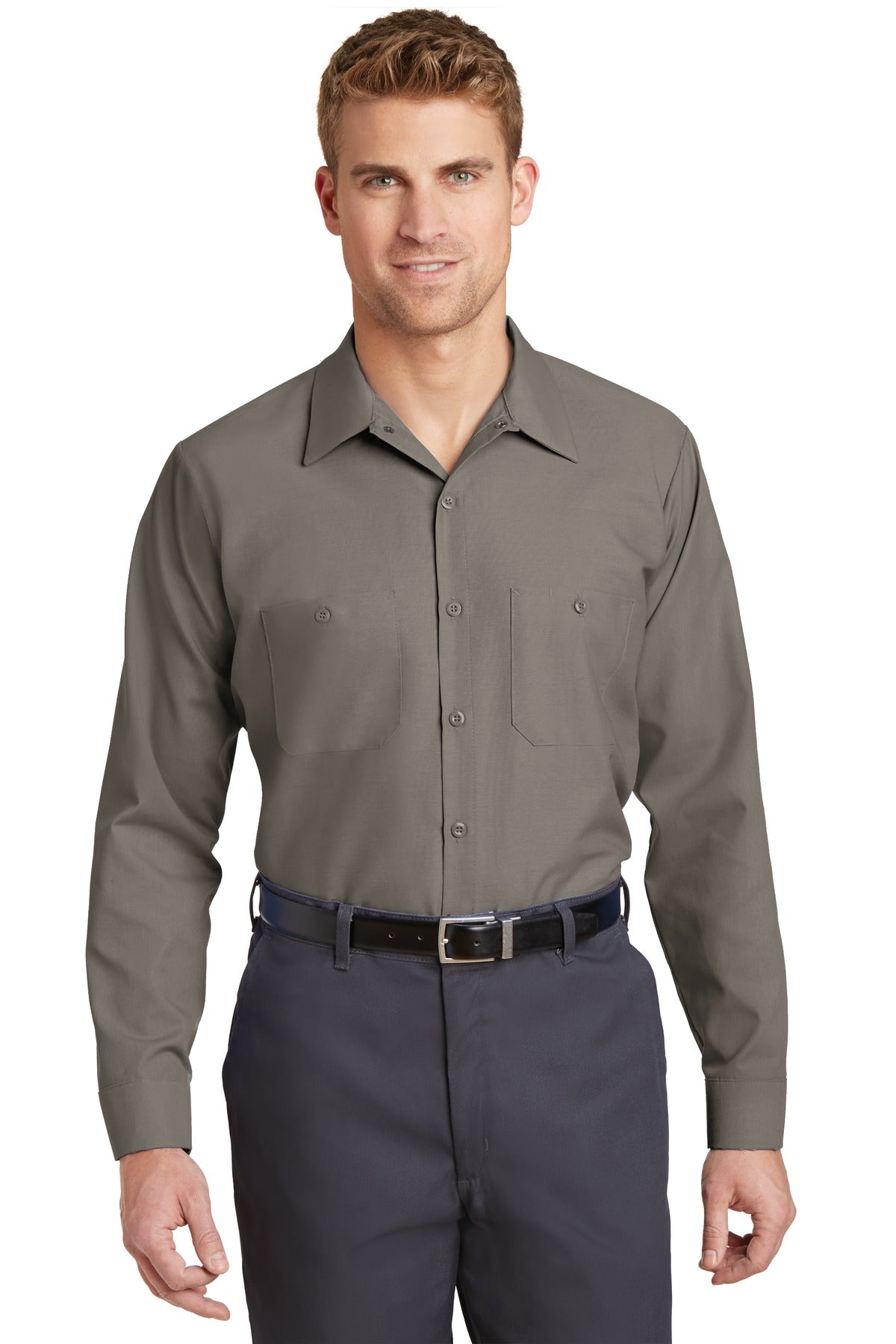 Red Kap ® Long Size, Long Sleeve Industrial Work Shirt. SP14LONG