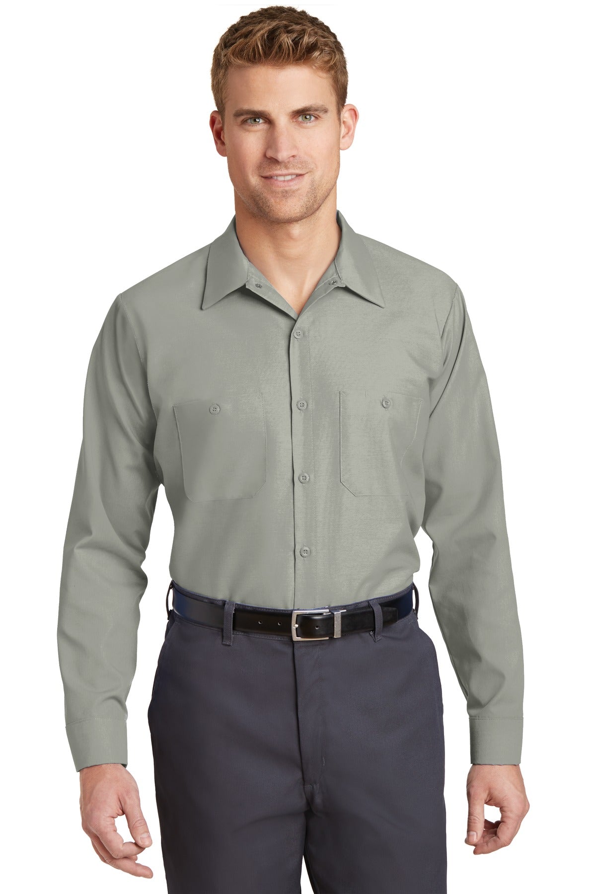 Red Kap ® Long Size, Long Sleeve Industrial Work Shirt. SP14LONG