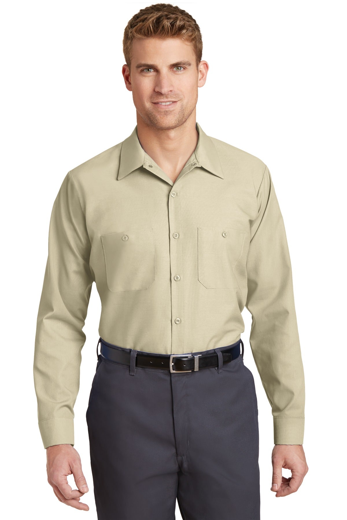 Red Kap ® Long Size, Long Sleeve Industrial Work Shirt. SP14LONG