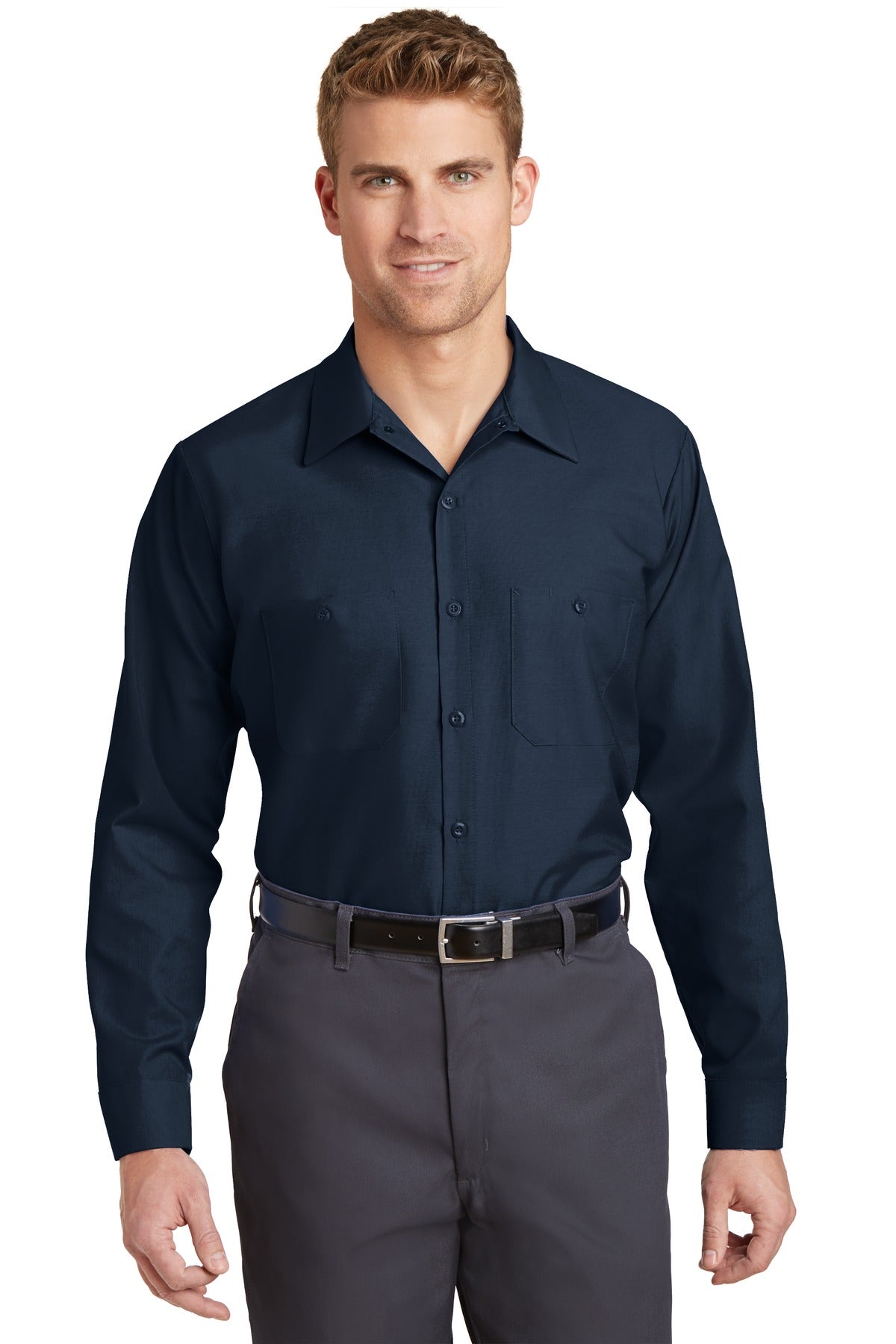 Red Kap ® Long Size, Long Sleeve Industrial Work Shirt. SP14LONG