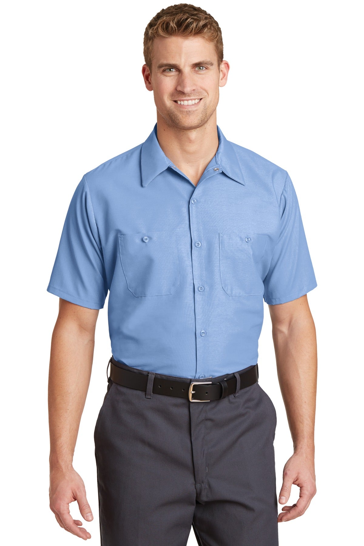 Red Kap ® Long Size, Short Sleeve Industrial Work Shirt. SP24LONG