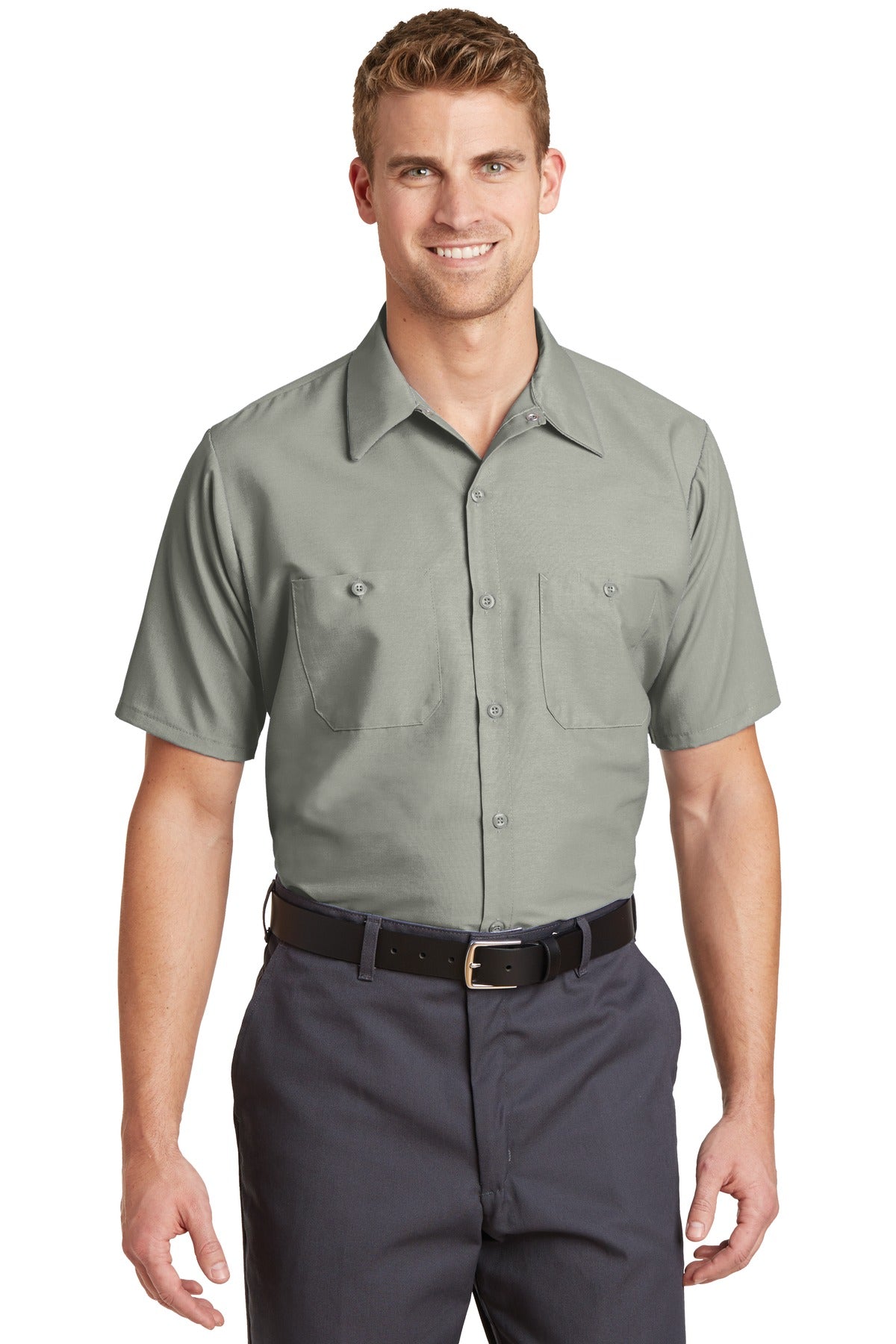 Red Kap ® Long Size, Short Sleeve Industrial Work Shirt. SP24LONG