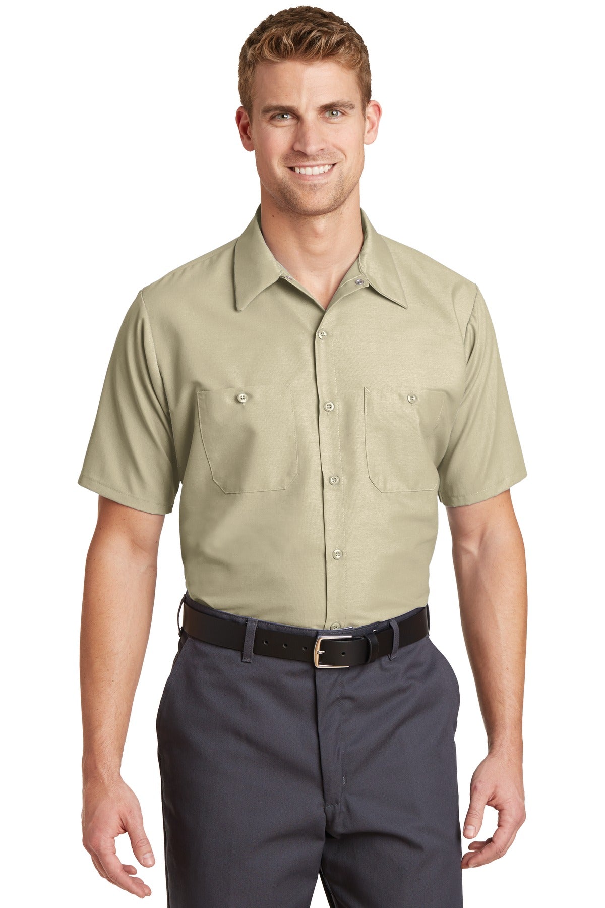 Red Kap ® Long Size, Short Sleeve Industrial Work Shirt. SP24LONG