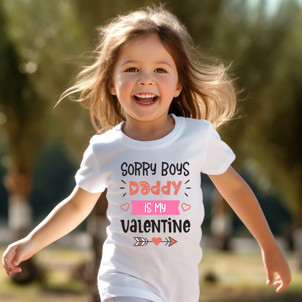 Kids Valentine T-Shirt | Sorry Boys