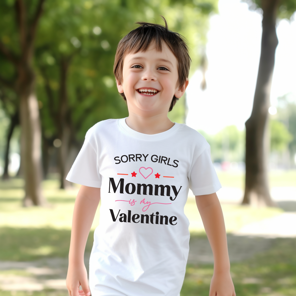 Kids Valentine T-Shirt | Sorry Girls