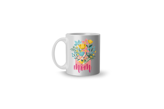 Custom Word / Mom Flowers Mug