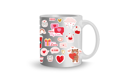 Stickers Art Text  Cup