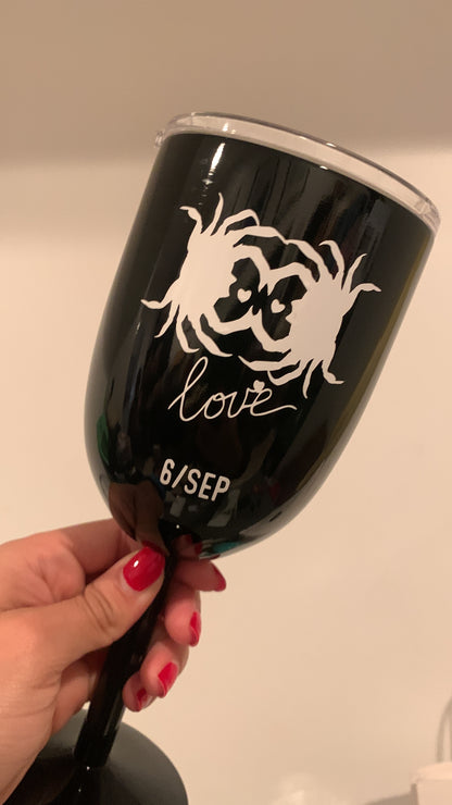 Wine Glasses Tumbler Cups / CUSTOM Name