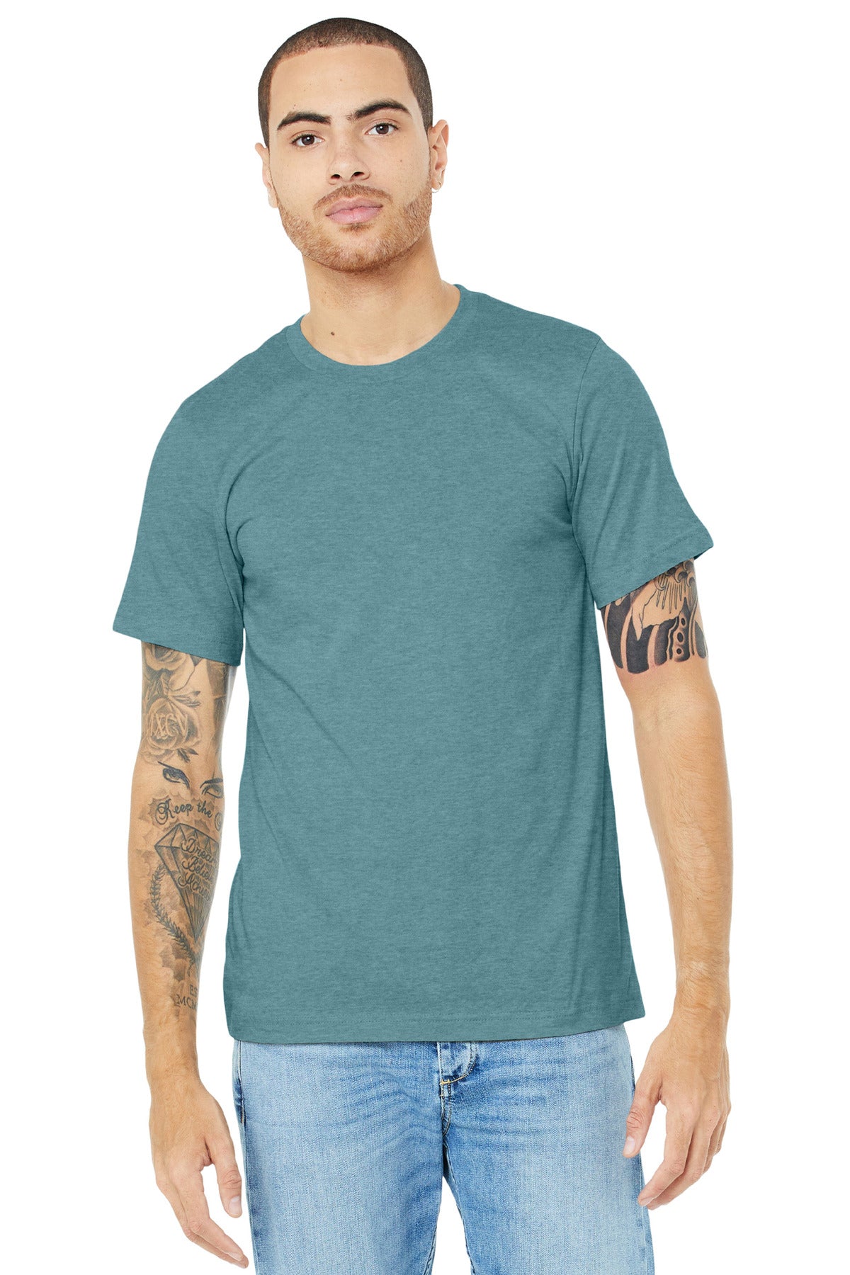 BELLA+CANVAS  ®  Unisex Heather CVC Short Sleeve Tee. BC3001CVC