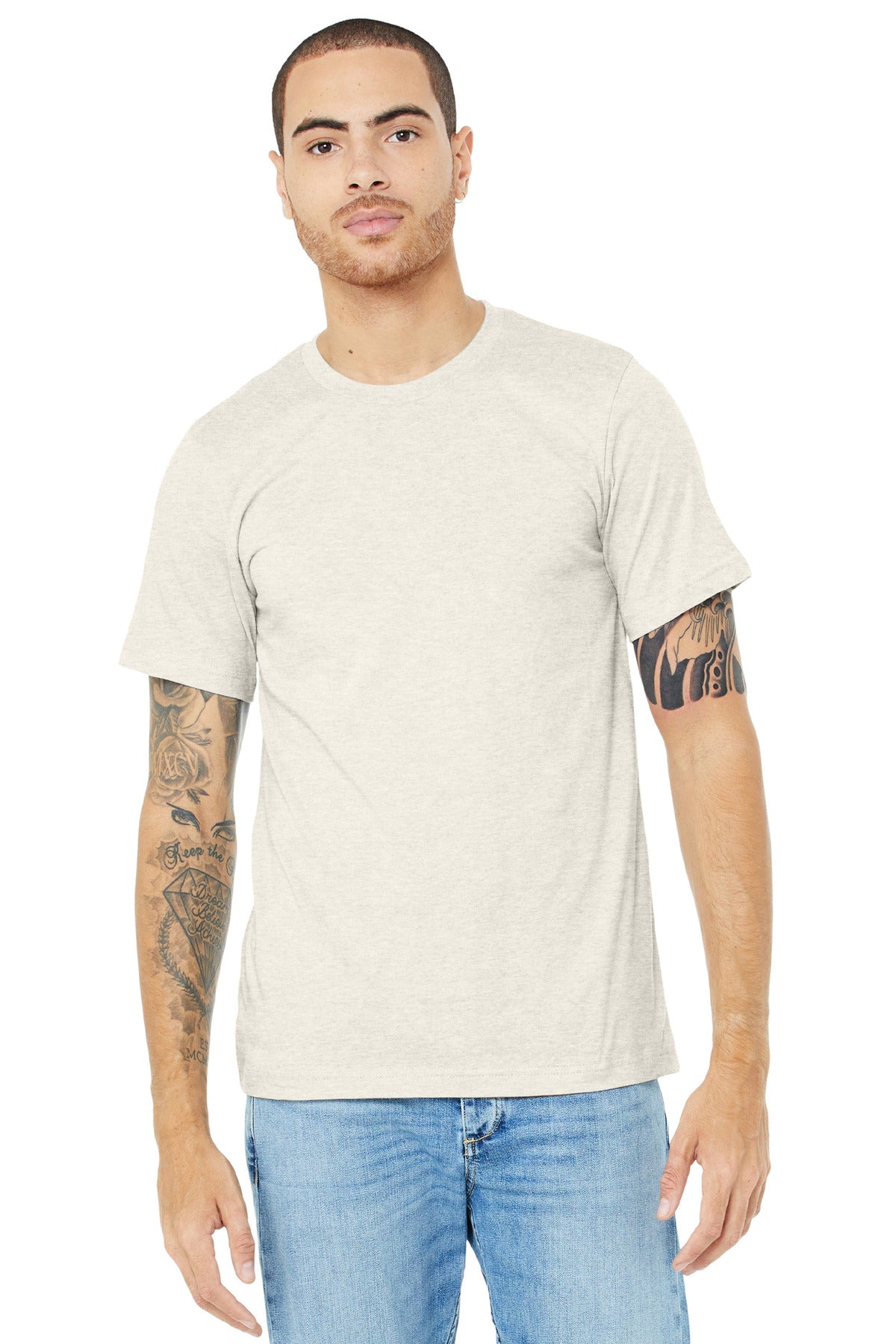 BELLA+CANVAS  ®  Unisex Heather CVC Short Sleeve Tee. BC3001CVC