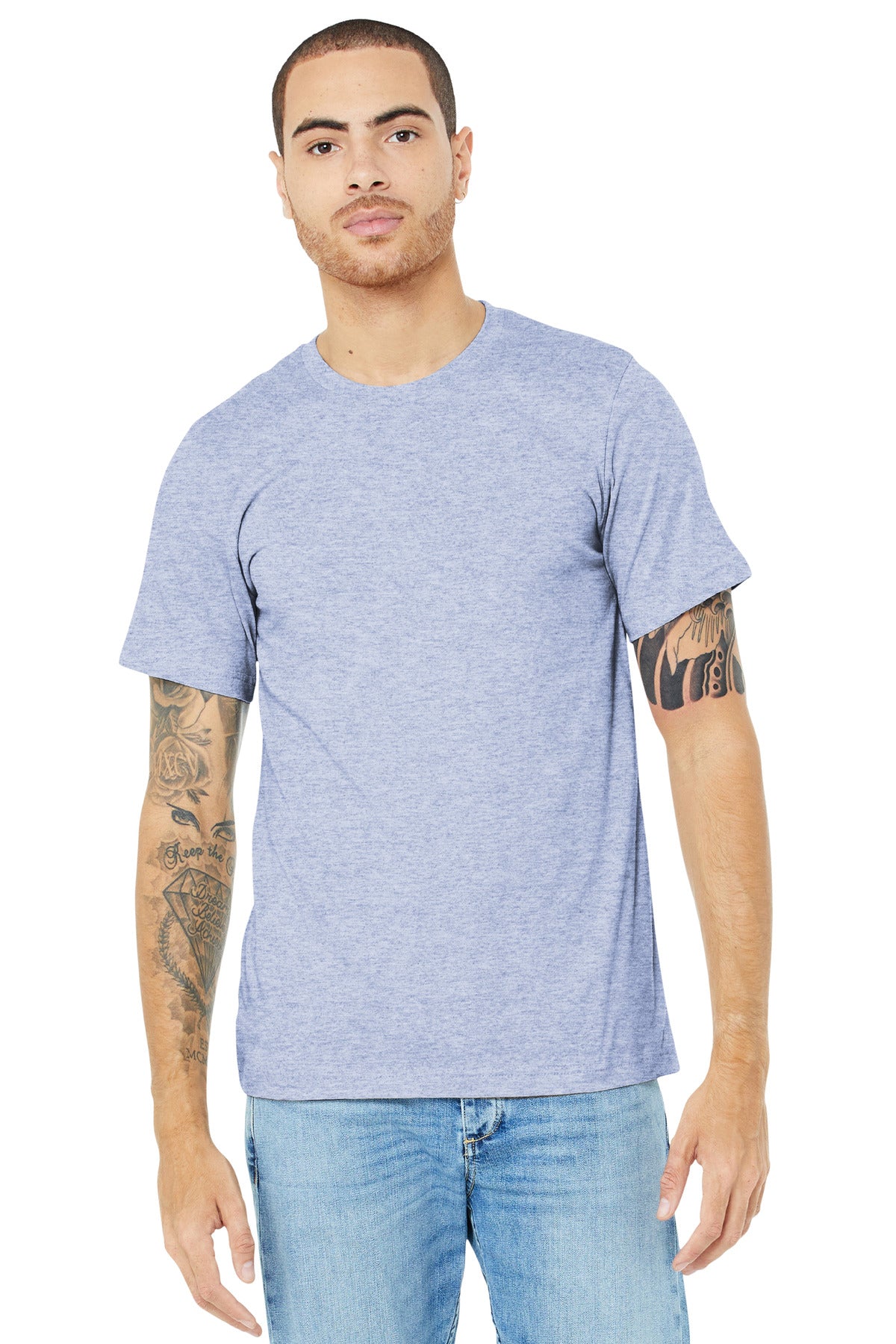BELLA+CANVAS  ®  Unisex Heather CVC Short Sleeve Tee. BC3001CVC