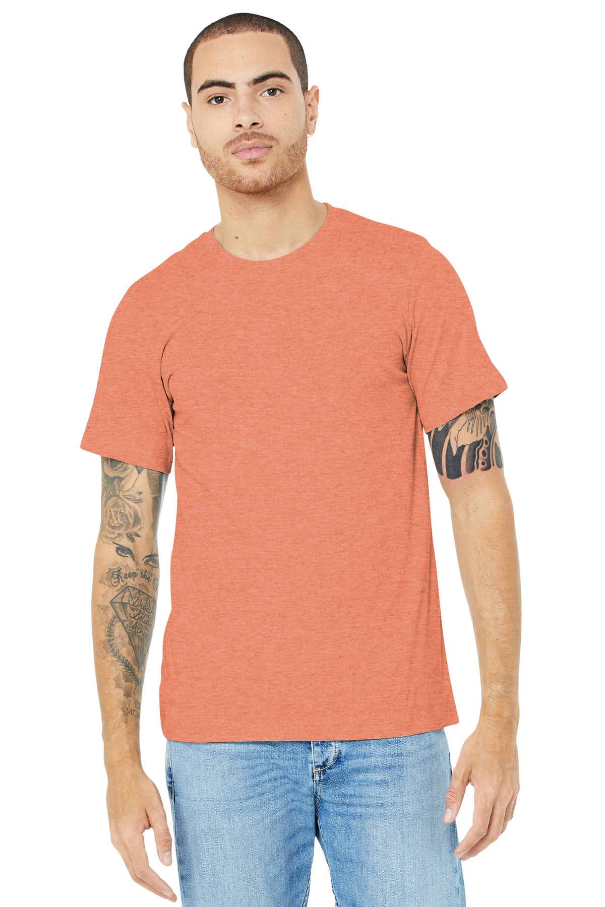 BELLA+CANVAS  ®  Unisex Heather CVC Short Sleeve Tee. BC3001CVC