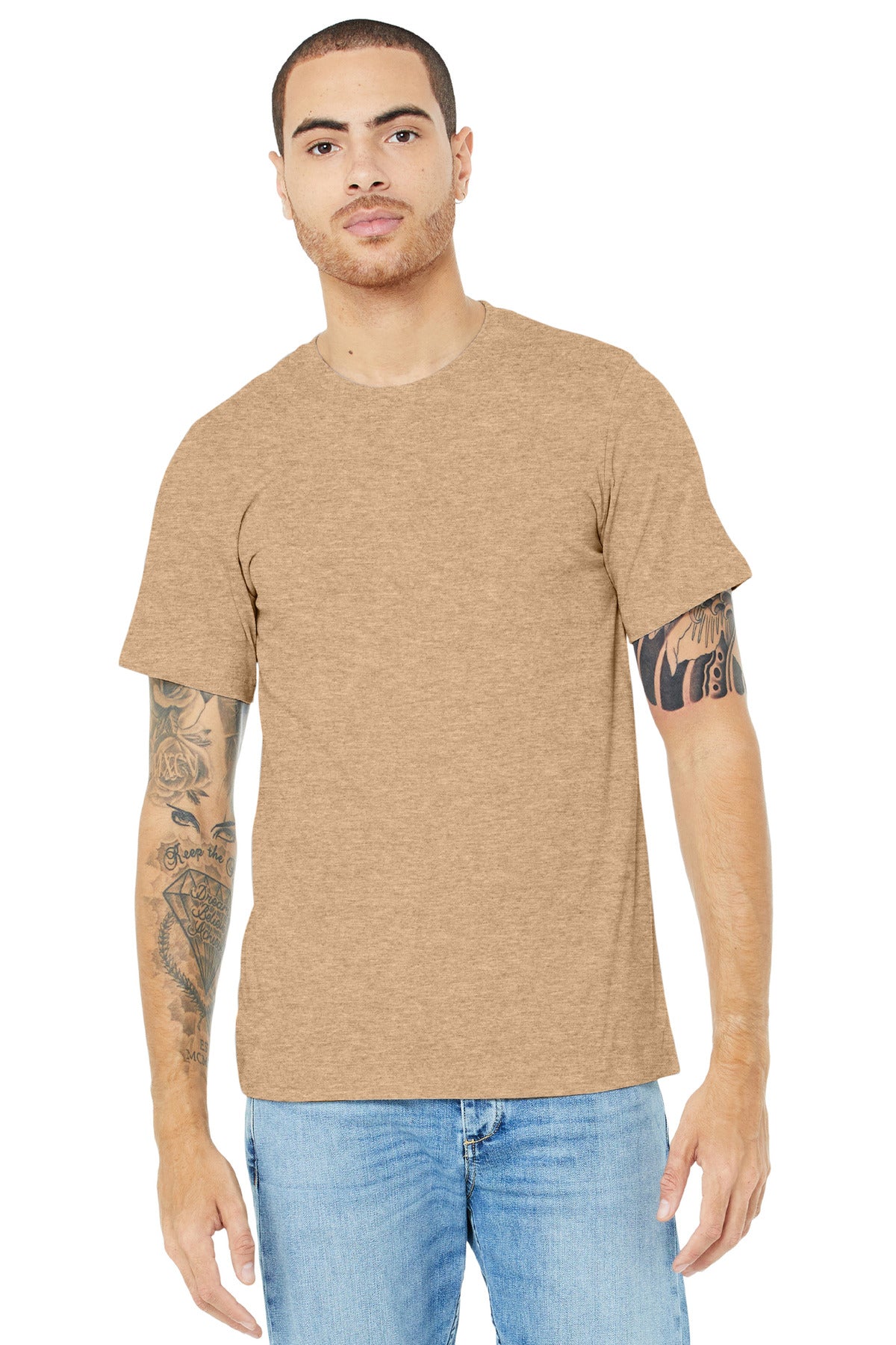 BELLA+CANVAS  ®  Unisex Heather CVC Short Sleeve Tee. BC3001CVC