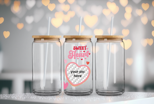 Custom |  Sweet Hearts |  Glass Cup