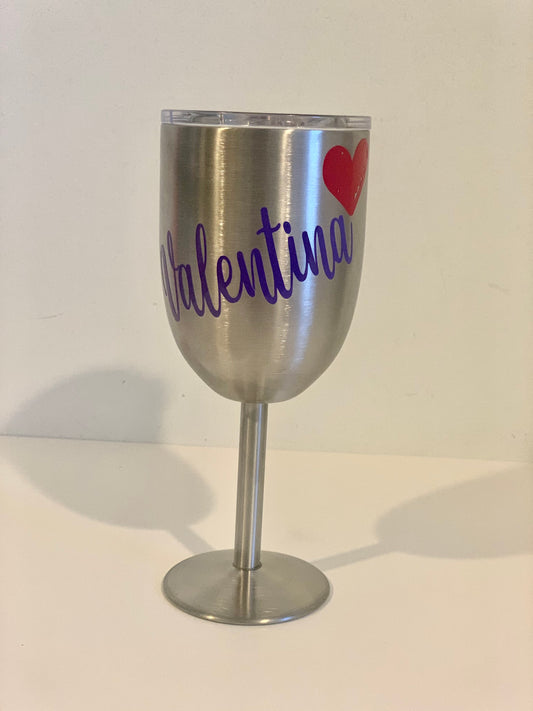 Wine Glasses Tumbler Cups / CUSTOM Name