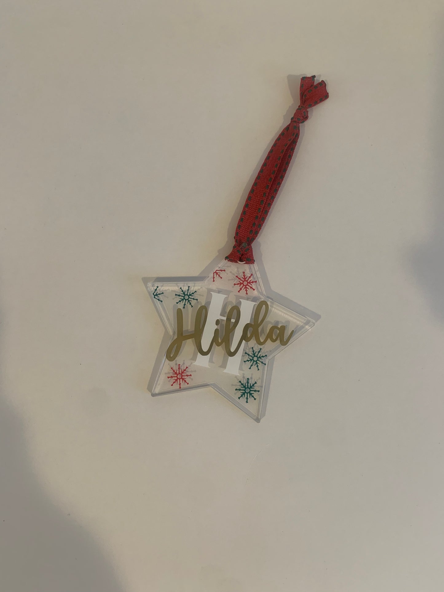 Customized Acrilic Starts Ornament Transparent