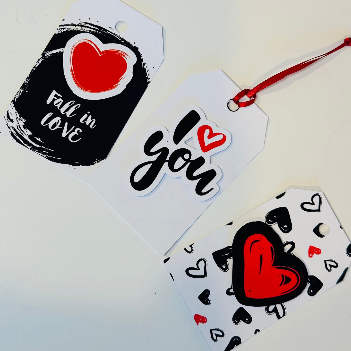 Black and Red Hearts | Tags