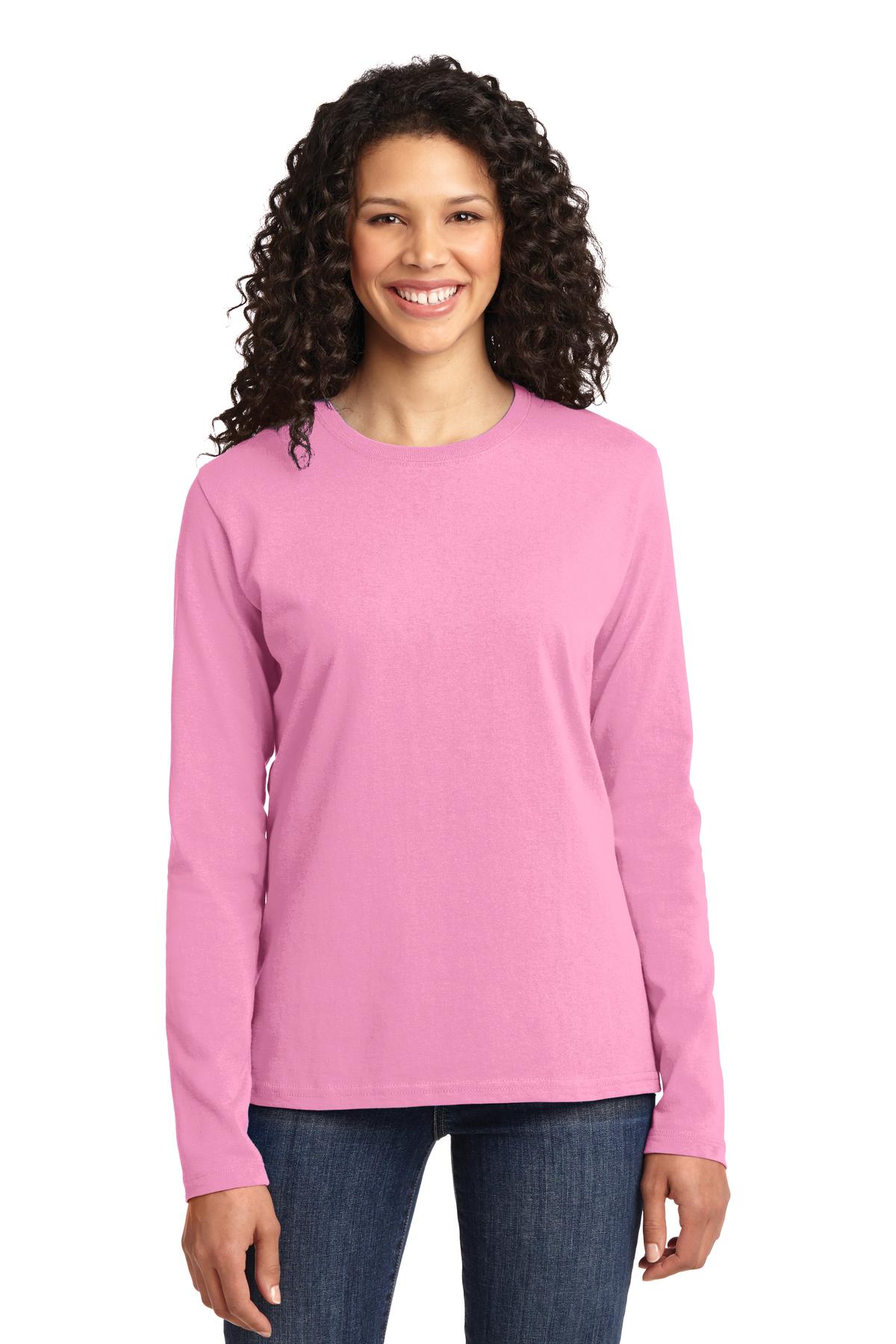 Port & Co ™  Women's Long Sleeve Core Cotton Tee. LPC54LS