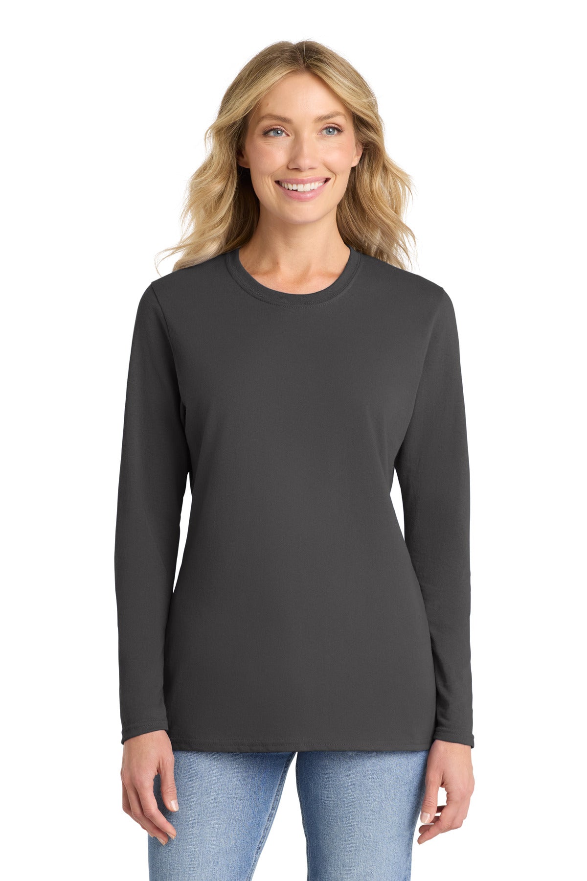 Port & Co ™  Women's Long Sleeve Core Cotton Tee. LPC54LS