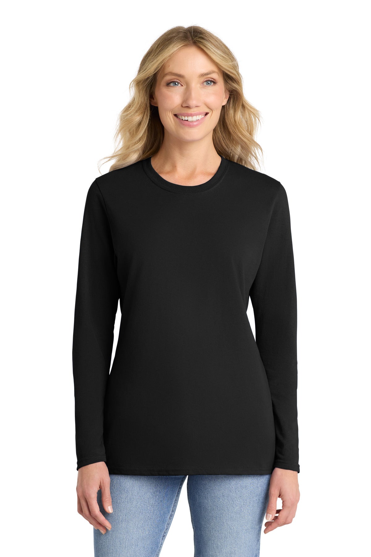 Port & Co ™  Women's Long Sleeve Core Cotton Tee. LPC54LS