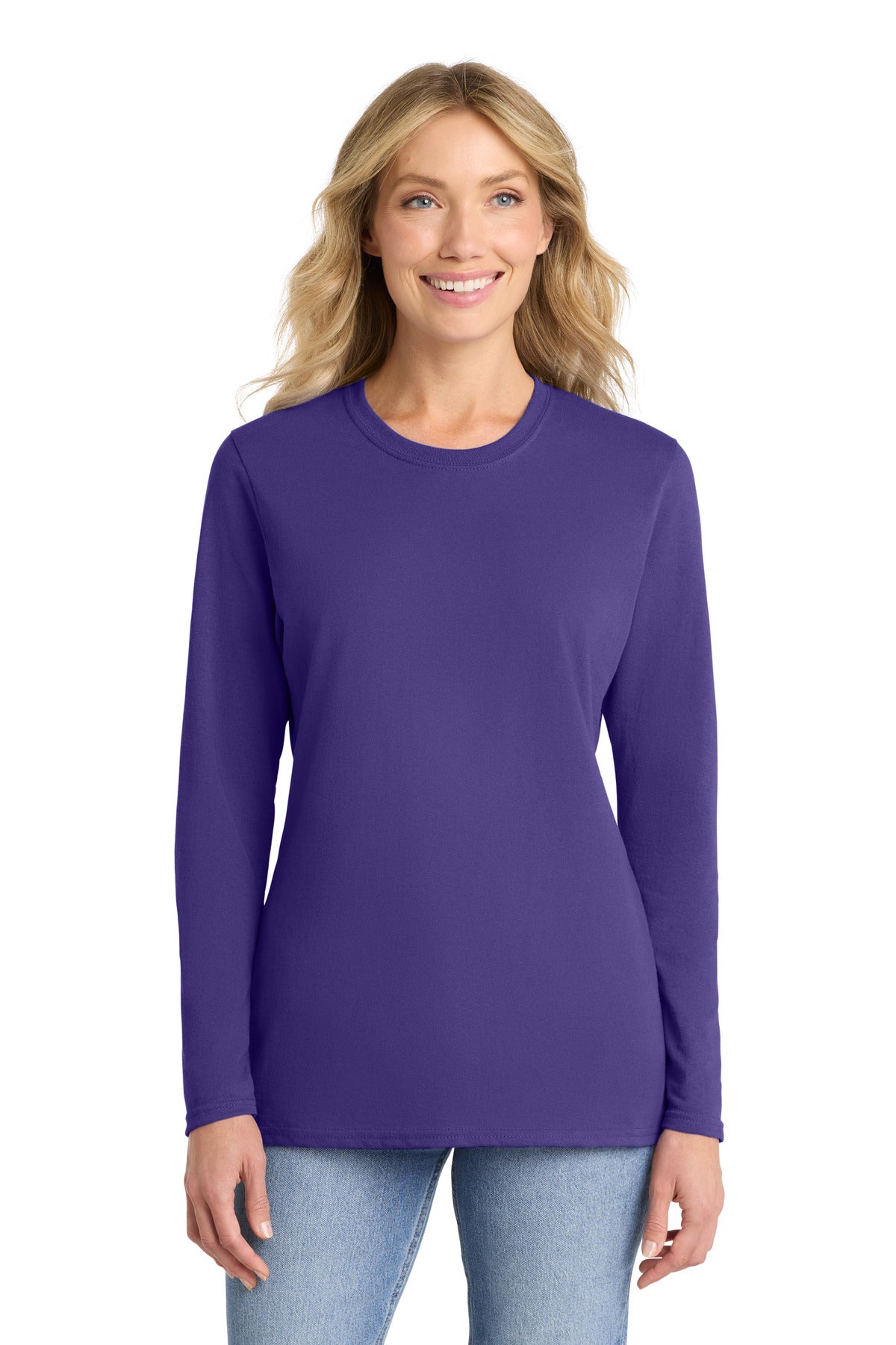 Port & Co ™  Women's Long Sleeve Core Cotton Tee. LPC54LS