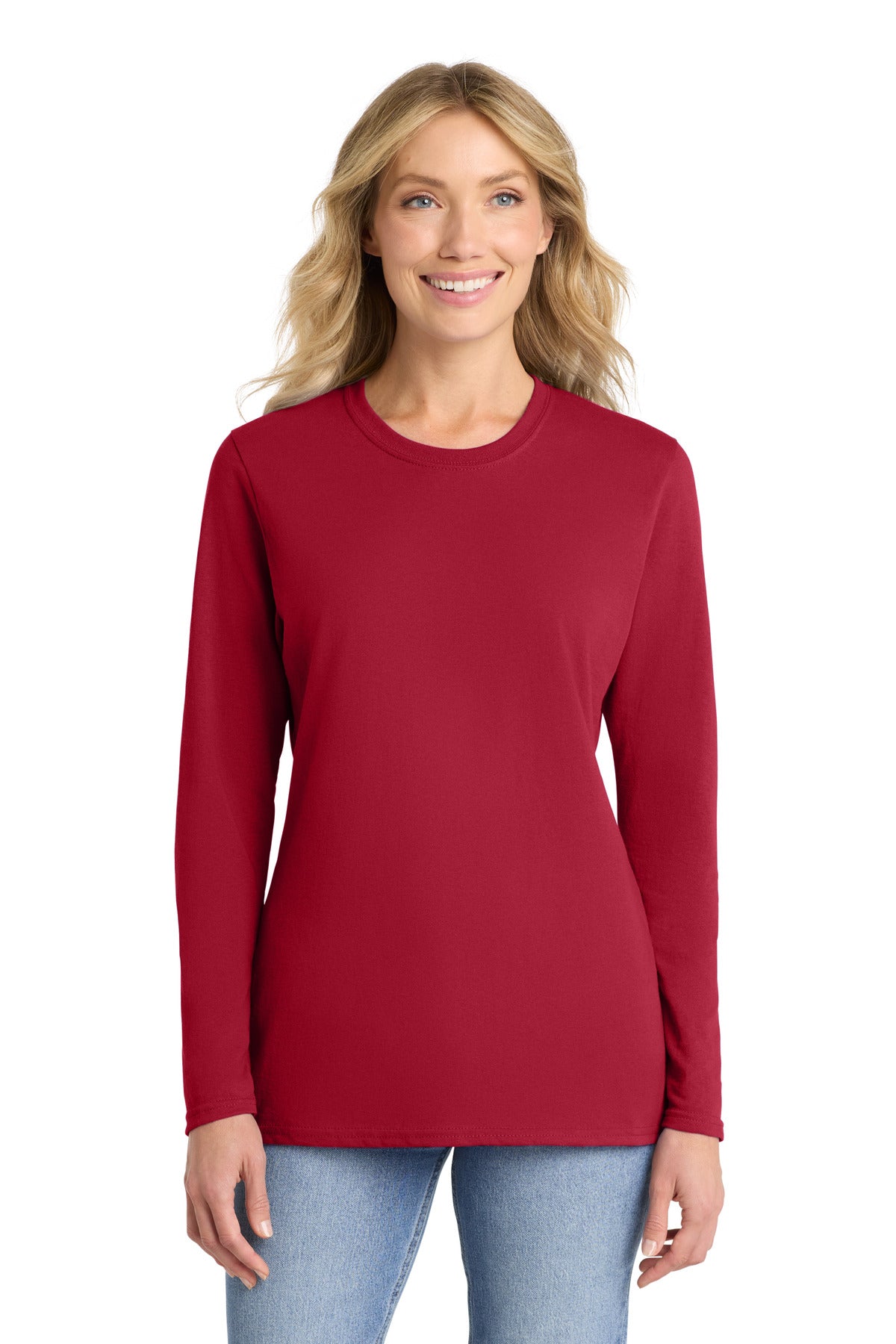 Port & Co ™  Women's Long Sleeve Core Cotton Tee. LPC54LS