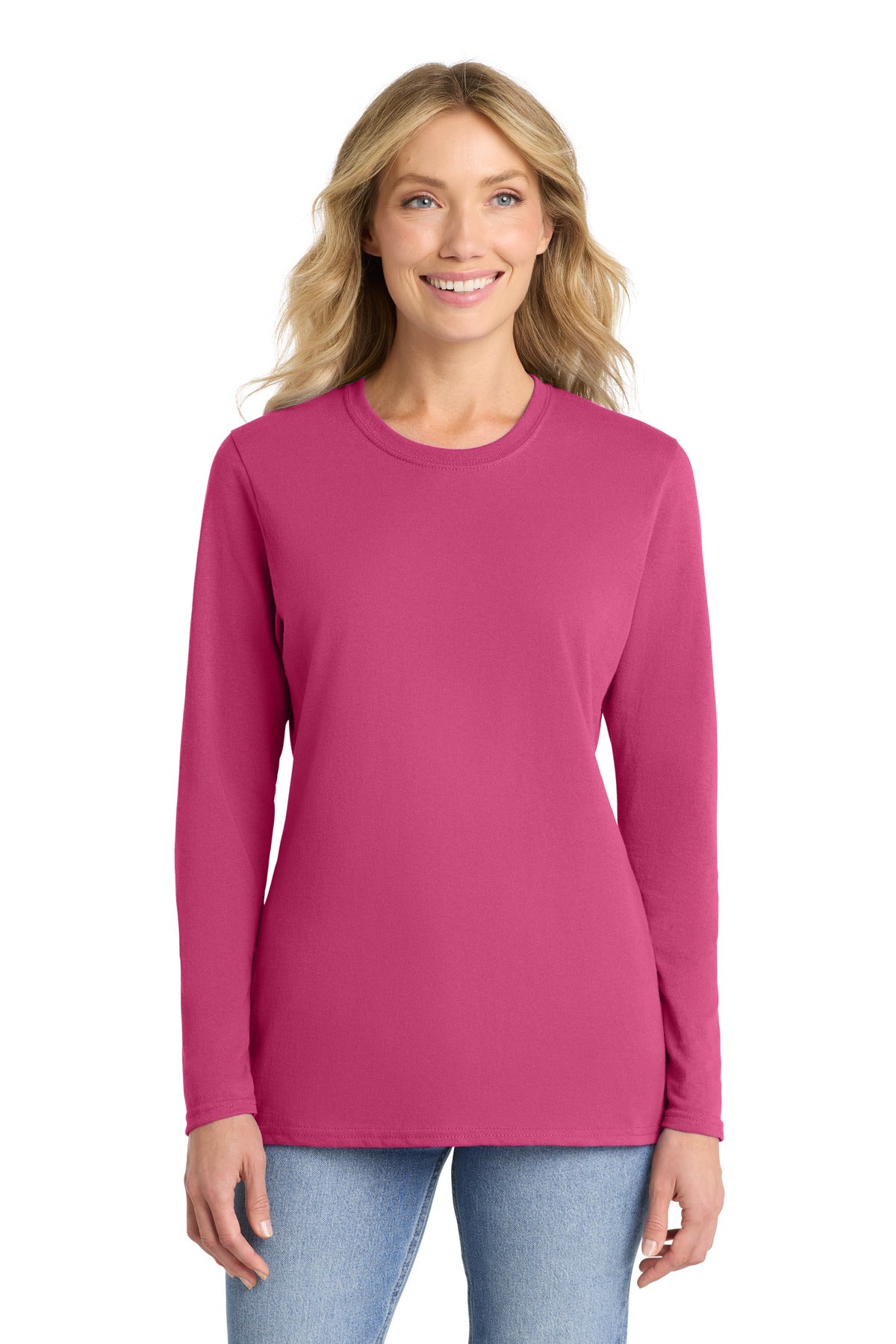 Port & Co ™  Women's Long Sleeve Core Cotton Tee. LPC54LS