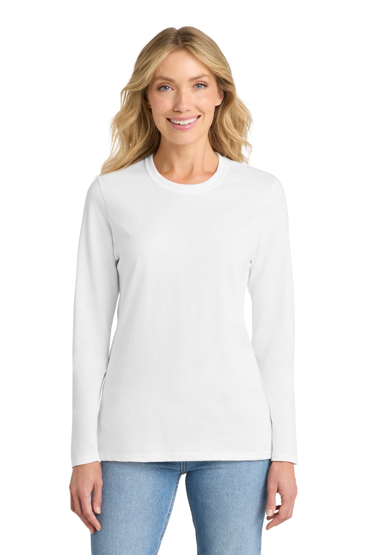 Port & Co ™  Women's Long Sleeve Core Cotton Tee. LPC54LS