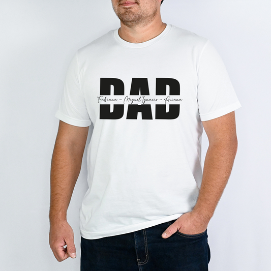 DAD And Children Name T-Shirt