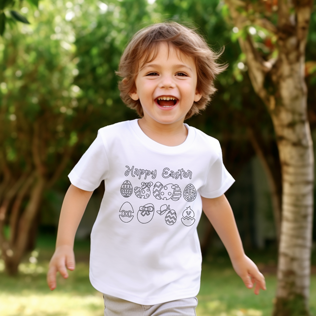 Washable Coloring Shirt | Easter T-Shirt