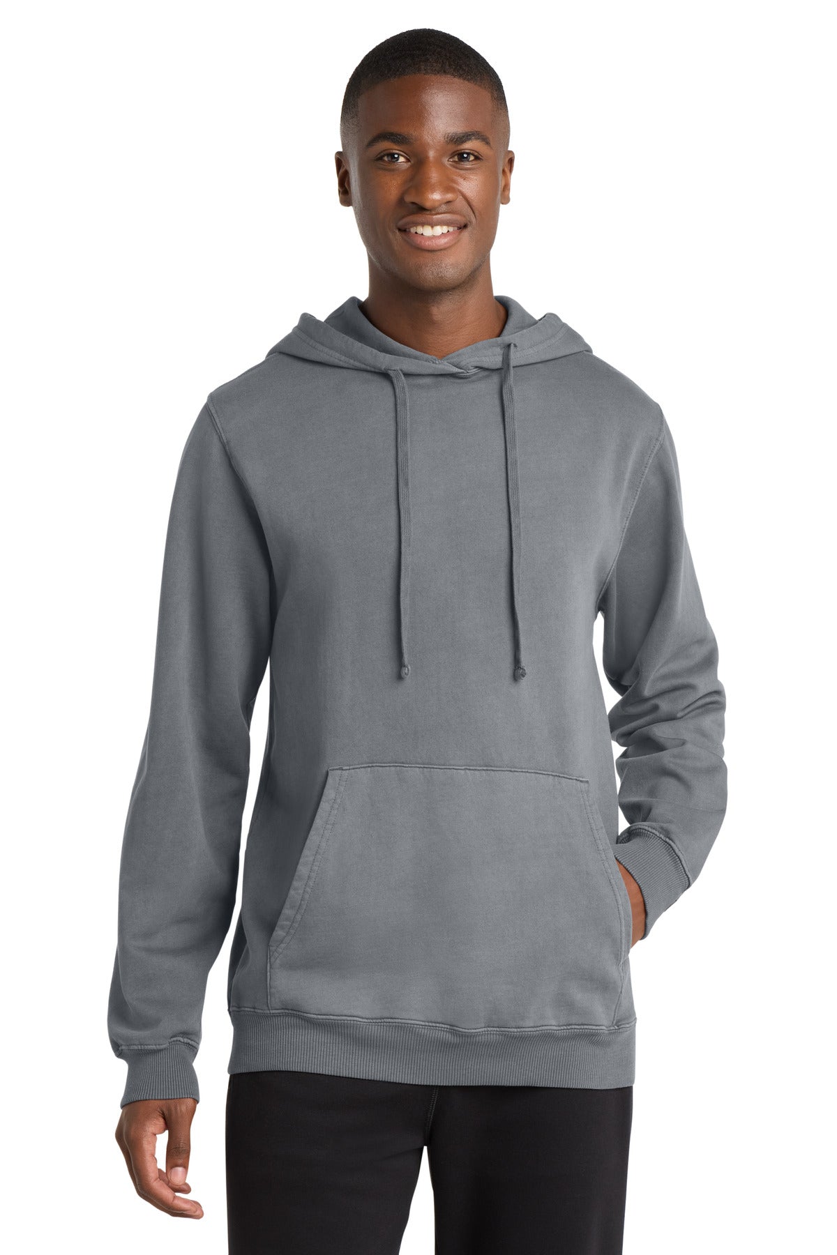 Port & Co ™  Beach Wash ®  Garment-Dyed Pullover Hooded Sweatshirt. PC098H