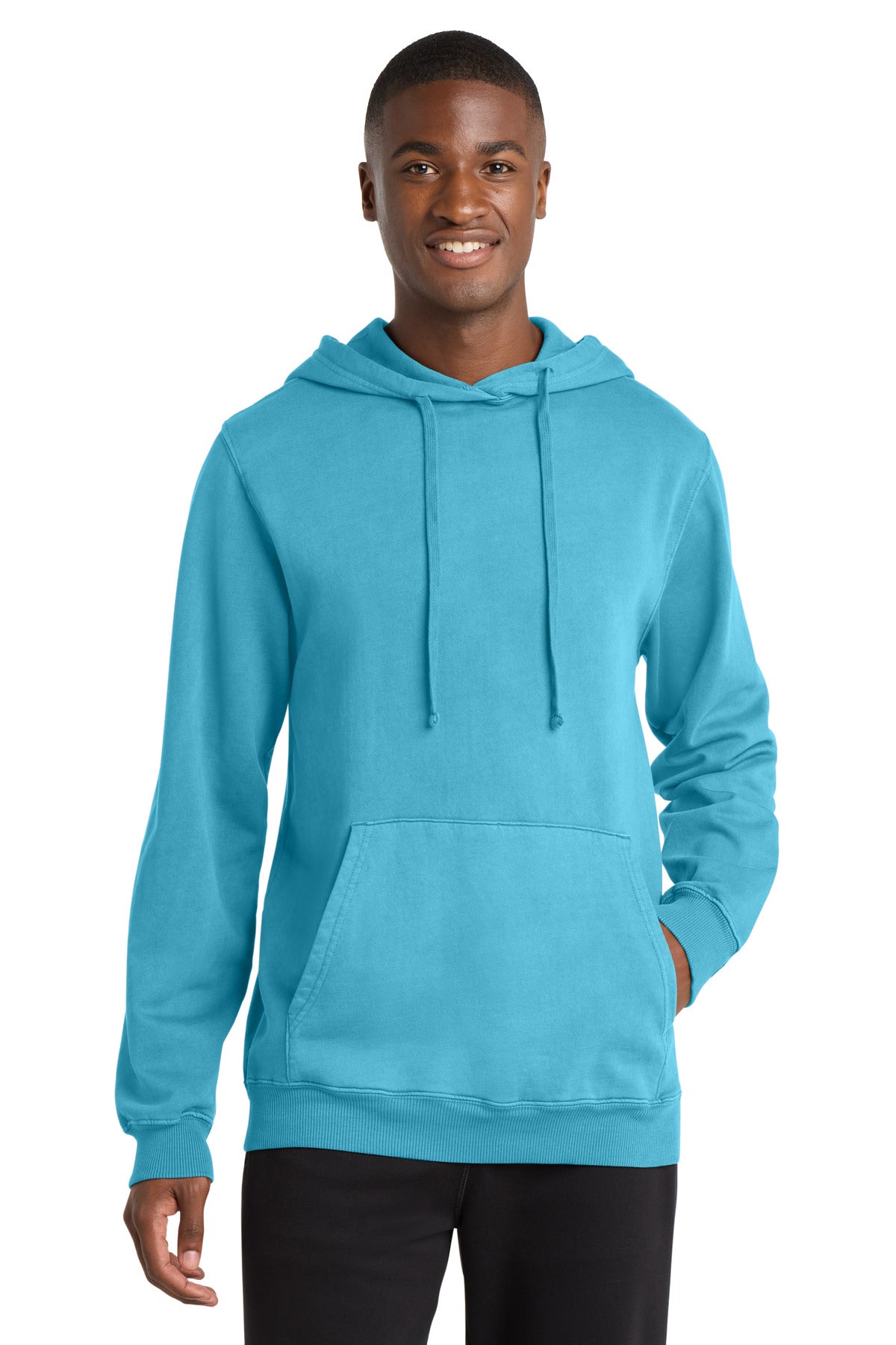 Port & Co ™  Beach Wash ®  Garment-Dyed Pullover Hooded Sweatshirt. PC098H
